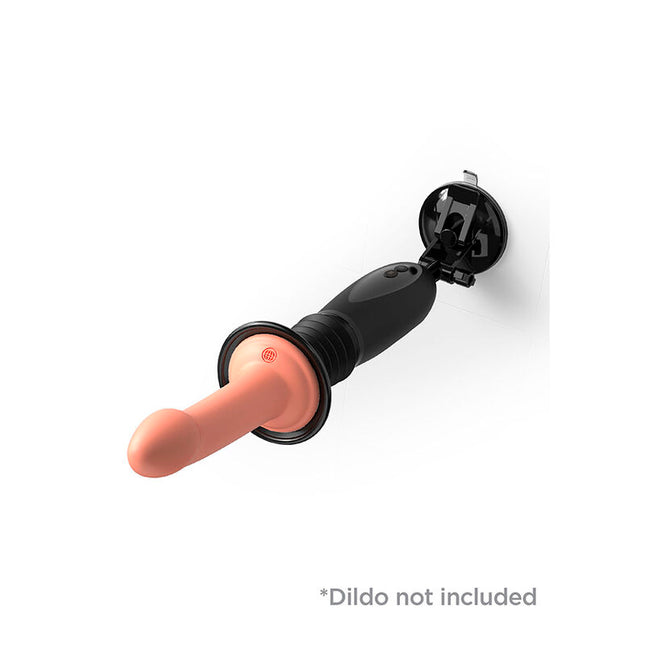 SERIA FETISH FANTASY - CLEMĂ PENTRU DILDO BODY DOCK THRUSTER CU 7 MODURI DE ÎMPINGERE, NEGRU