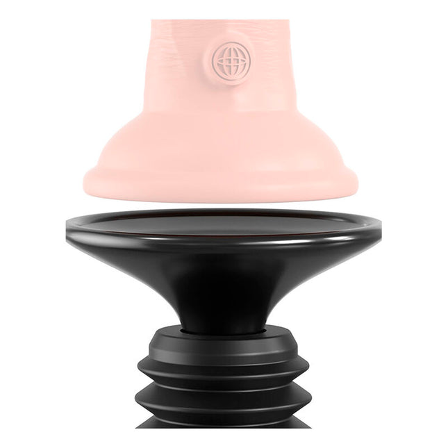 SERIA FETISH FANTASY - CLEMĂ PENTRU DILDO BODY DOCK THRUSTER CU 7 MODURI DE ÎMPINGERE, NEGRU