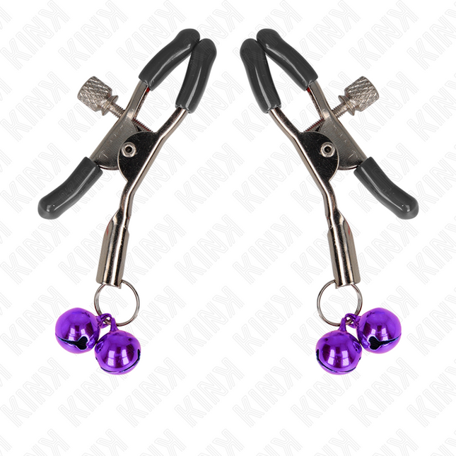 KINK - CLEMĂ PENTRU SPRÂNZĂRI CU CLOPOȚ DUBLU, MOV, 6 CM