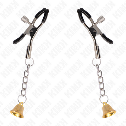 KINK - CLEMĂ PENTRU SĂRCI CU PENDANT CU CLOPOT DE AUR 6 CM