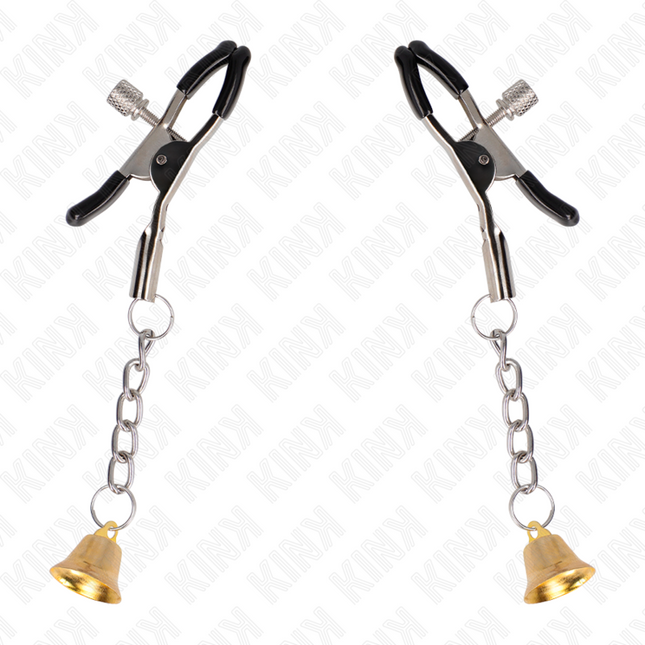 KINK - CLEMĂ PENTRU SĂRCI CU PENDANT CU CLOPOT DE AUR 6 CM