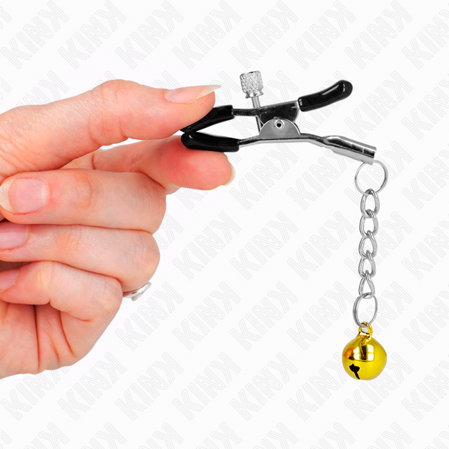 KINK - CLEMĂ PENTRU SĂRCI CU PENDANT JINGLE BELL AUR 6 CM