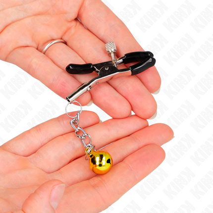 KINK - CLEMĂ PENTRU SĂRCI CU PENDANT JINGLE BELL AUR 6 CM
