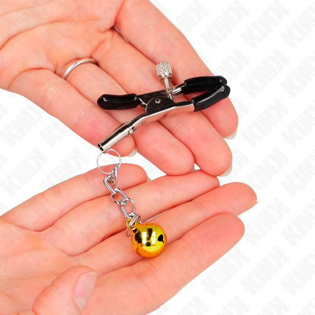 KINK - CLEMĂ PENTRU SĂRCI CU PENDANT JINGLE BELL AUR 6 CM