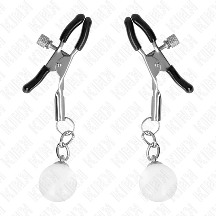 KINK - CLEME PENTRU SPRÂNZĂRI DIN MĂRGELE DE STICLĂ, ARGINTII, 6 CM