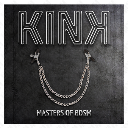 KINK - CLEMĂ PENTRU SFARFURI CU 2 LANȚURI GROASE ARGINTII 20/23 CM