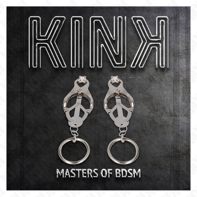 KINK - CLEMĂ JAPONEZĂ PENTRU SPRÂNZĂRI CU INEL O, FORMĂ DE TRIFOI, ARGINTIE