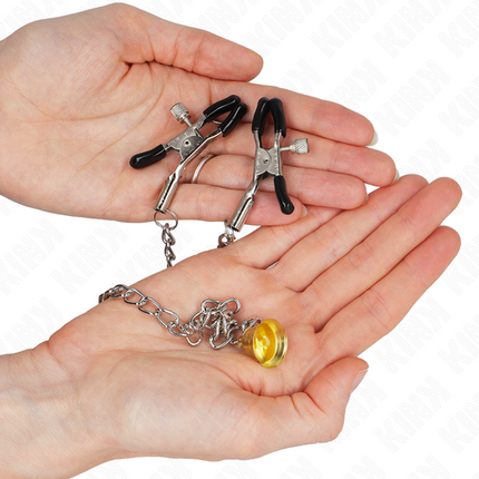 KINK - CLEMĂ PENTRU SPRÂNZĂRI CU LANȚ ȘI PANDANTIV DIN CORN 30 CM