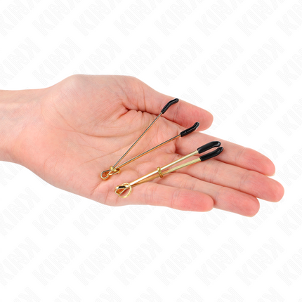 KINK - CLEMĂ SUBȚIRE PENTRU SFARFURI AURII 7 CM