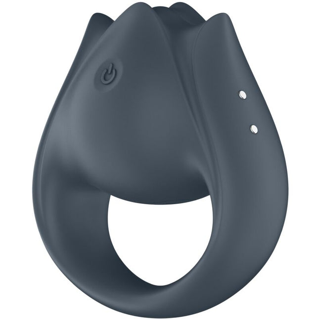 SATISFYER - PERECHE PERFECTĂ 2 MULTIVIRATOR 2 ÎN 1 INEL DE PENIS ȘI STIMULATOR DE DEGET GRI