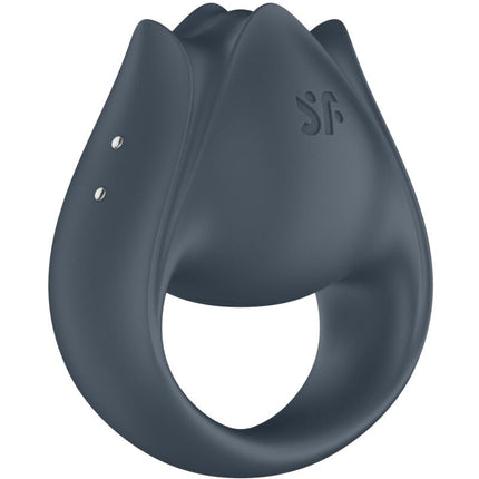 SATISFYER - PERFECT PAIR 2 MULTIVIBRATOR 2 IN 1 PENIS RING AND FINGER STIMULATOR GREY