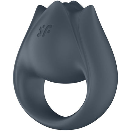 SATISFYER - PERFECT PAIR 2 MULTIVIBRATOR 2 IN 1 PENIS RING AND FINGER STIMULATOR GREY