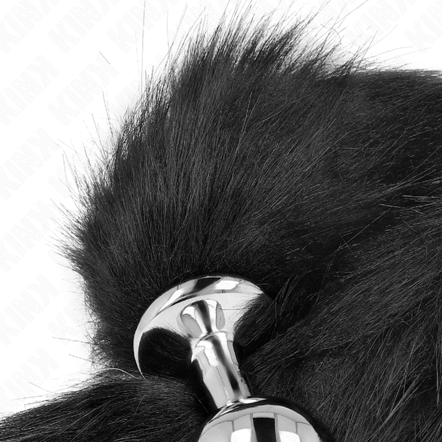 KINK - ANAL PLUG SIZE M 8 X 3.5 CM WITH SYNTHETIC TAIL 40 CM BLACK