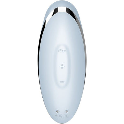 SATISFYER - VIBRATOR ȘI STIMULATOR TAP &amp; CLIMAX 2 ALBASTRU