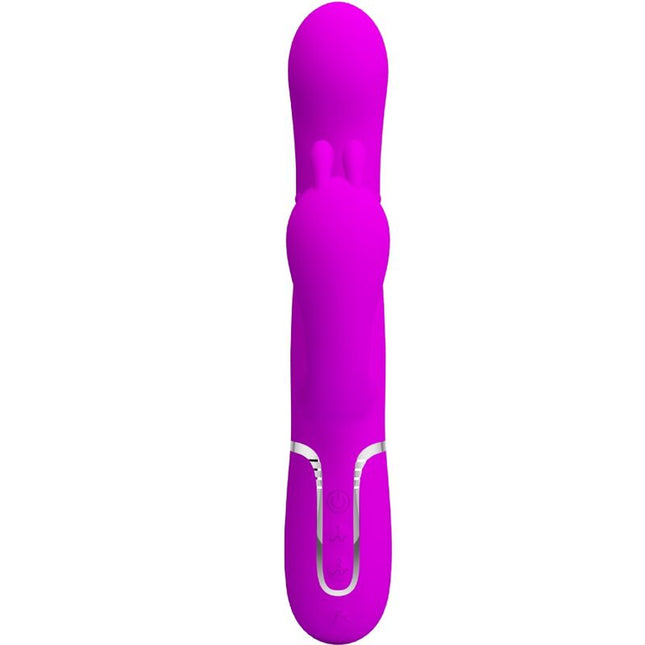 PRETTY LOVE - VIBRATOR TRIPLU CAMMY MULTIFUNCȚIONAL 4 ÎN 1 ROZ