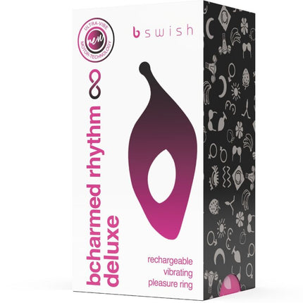 B SWISH - INEL DE PENIS BCHARMED RHYTHM INFINITE DELUXE 15 VIBRAȚII NEGRU