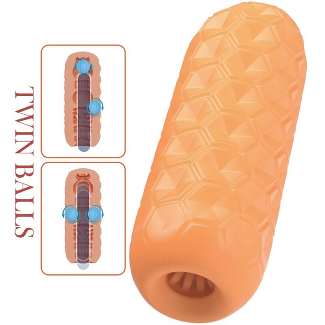 PRETTY LOVE - MASTURBATOR MASCULIN TWIN BALLS PORTOCALIU