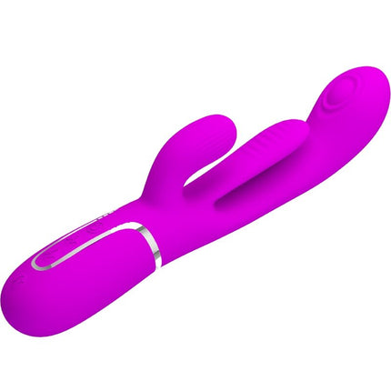 PRETTY LOVE - VIBRATOR TRIPLU IEPURE SHANIA MULTIFUNCȚIONAL ROZ