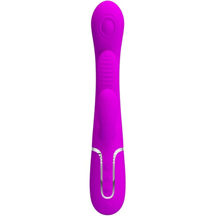 PRETTY LOVE - VIBRATOR TRIPLU IEPURE SHANIA MULTIFUNCȚIONAL ROZ