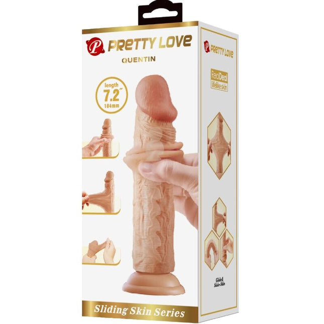 PRETTY LOVE - DILDO REALISTIC QUENTIN 18 CM CARNE
