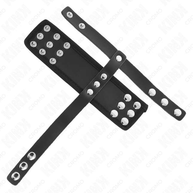 KINK - INEL DE PENIS DIN PIELE CU DIVIZIUNE CU BILE REGLABILE