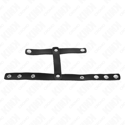 KINK - INEL REGLABIL DIN PIELE PENTRU PENIS ȘI CUREA DIVIZATOARE PENTRU BIJOANE