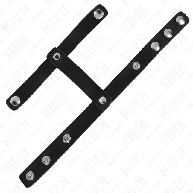 KINK - INEL REGLABIL DIN PIELE PENTRU PENIS ȘI CUREA DIVIZATOARE PENTRU BIJOANE