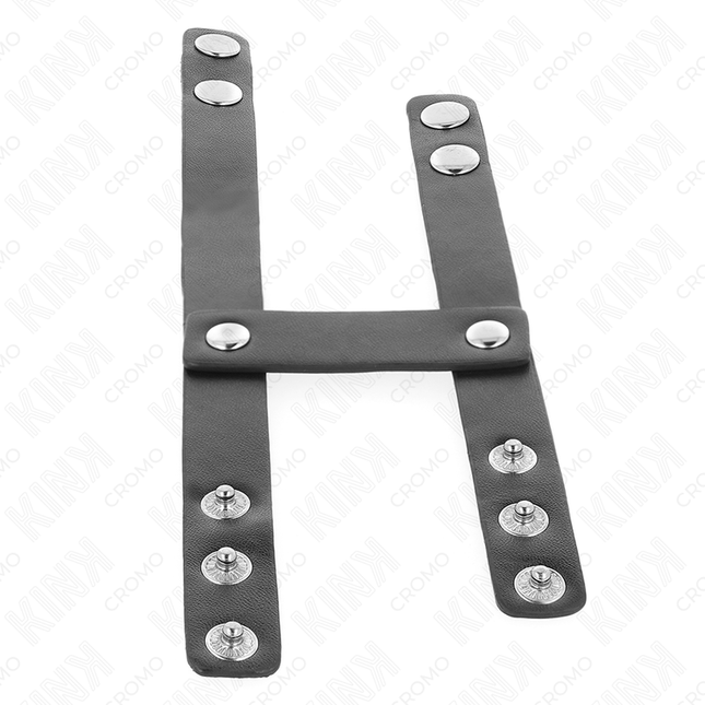 KINK - INEL DUBLU REGLABIL DIN PIELE PENTRU PENIS