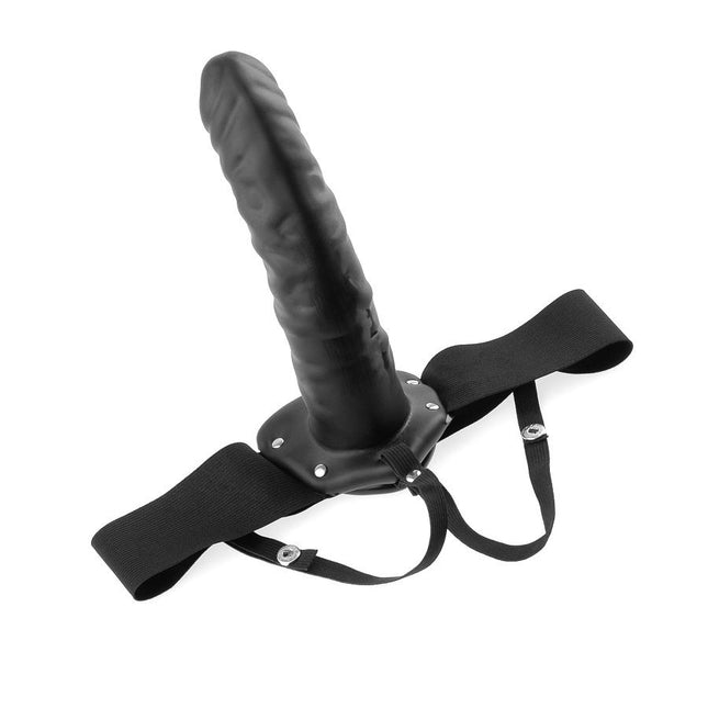 SERIA FETISH FANTASY - PENIS CU ȘINGERĂ GOALĂ DE 19 CM, NEGRU