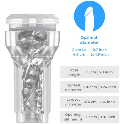 KIIROO - FEEL POCKET STROKER CRYSTAL DE LA KIIROO TRANSPARENT