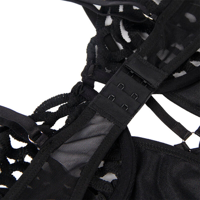 SUBBLIME - 954055 BODY SEXY DIN DANTELĂ NEGRU S/M