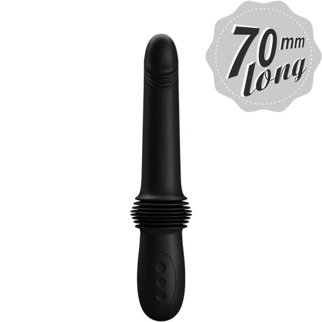 PRETTY LOVE - VIBRATOR PAZUZU 3 MODURI DE ÎMPUȘCARE NEGRU
