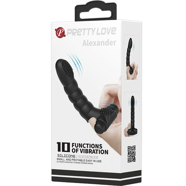 PRETTY LOVE - VIBRATOR PENTRU DEGET ALEXANDER 10 VIBRAȚII NEGRU