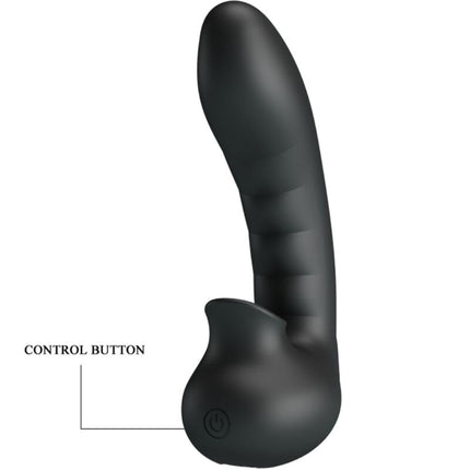 PRETTY LOVE - HUSA VIBRATOARE PENTRU DEGET HOBGOBLIN 12 VIBRAȚII + STIMULATOR DE CLITORIS NEGRU