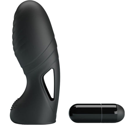 PRETTY LOVE - VIBRATOR PENTRU DEGET ALAN DIN SILICON, NEGRU
