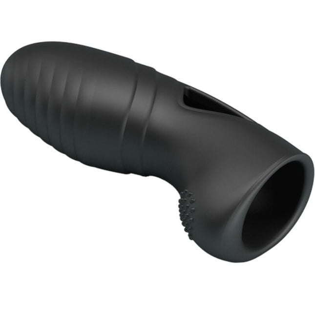 PRETTY LOVE - VIBRATOR PENTRU DEGET ALAN DIN SILICON, NEGRU
