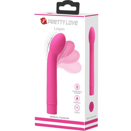 PRETTY LOVE - VIBRATOR LOGAN PUNCT G 10 VIBRAȚII ROZ
