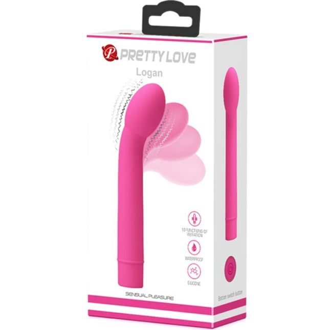 PRETTY LOVE - VIBRATOR LOGAN PUNCT G 10 VIBRAȚII ROZ