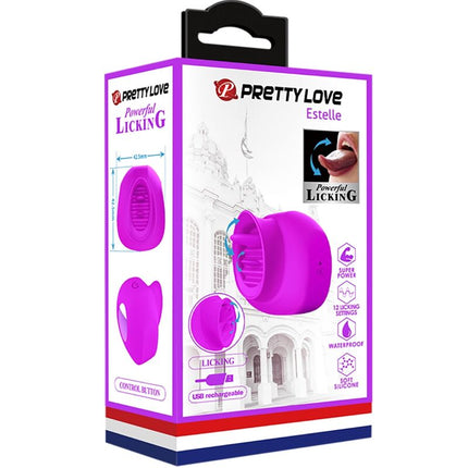 PRETTY LOVE - STIMULATOR DE CLITORIS PENTRU LIMBĂ ESTELLE 12 VIBRAȚII MOV