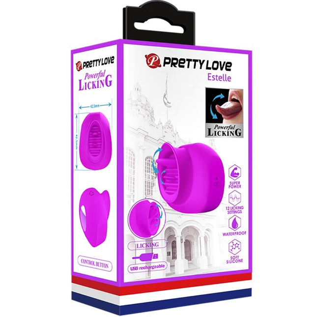 PRETTY LOVE - STIMULATOR DE CLITORIS PENTRU LIMBĂ ESTELLE 12 VIBRAȚII MOV