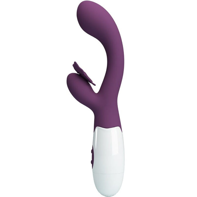 PRETTY LOVE - VIBRATOR BUTTERFLY KISS RABBIT ȘI STIMULATOR PUNCT G MOV