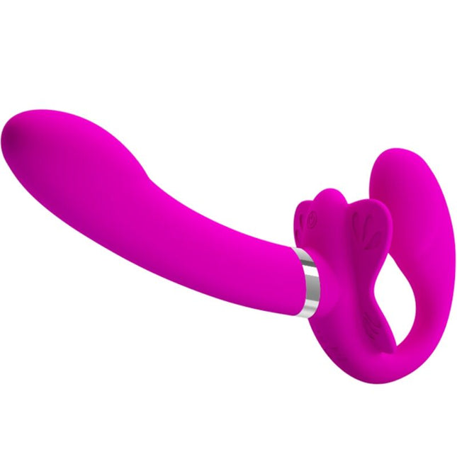 PRETTY LOVE - VIBRATOR CU CUREA DUBLĂ VALERIE 12 VIBRAȚII MOV