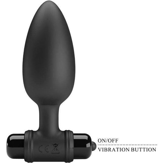 PRETTY LOVE - DOP VIBRATOR ANAL CU 2 DOP ANAL 10 VIBRAȚII NEGRU