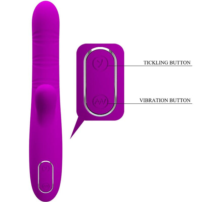 PRETTY LOVE - VIBRATOR MULTIFUNCȚIONAL ANGELIQUE + STIMULATOR DE CLITORIS VIOLET