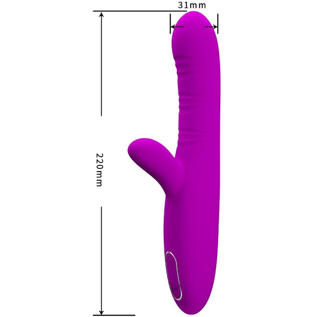 PRETTY LOVE - VIBRATOR MULTIFUNCȚIONAL ANGELIQUE + STIMULATOR DE CLITORIS VIOLET
