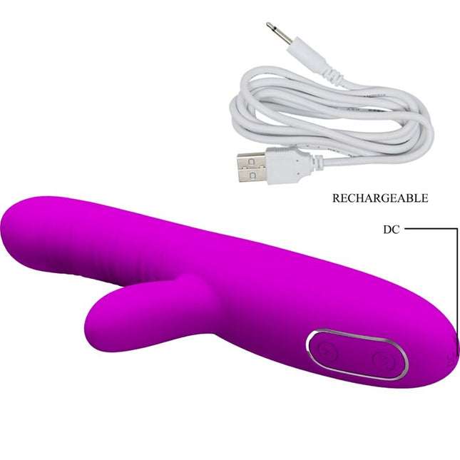 PRETTY LOVE - VIBRATOR MULTIFUNCȚIONAL ANGELIQUE + STIMULATOR DE CLITORIS VIOLET