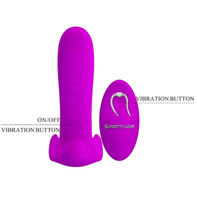 PRETTY LOVE - APARAT DE MASAJ ȘI VIBRATOR CU 12 VIBRAȚII, TELECOMANDĂ, MOV