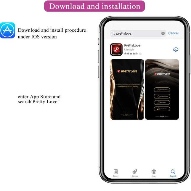 PRETTY LOVE - APARAT DE MASAJ ȘI VIBRATOR FRANZ, APLICAȚIE GRATUITĂ, MOV
