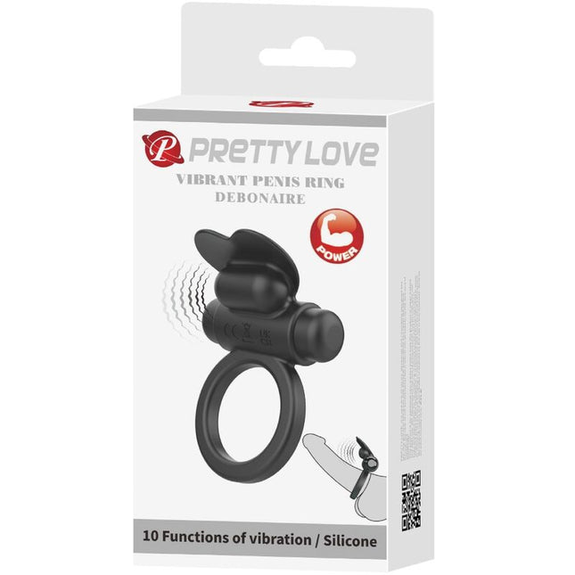 PRETTY LOVE - INEL VIBRATOR DEBONAIRE IEPURE 10 VIBRAȚII NEGRU