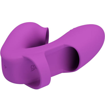PRETTY LOVE - VIBRATOR PENTRU DEGET ATHENA CU STIMULATOR DE CLITORIS MOV
